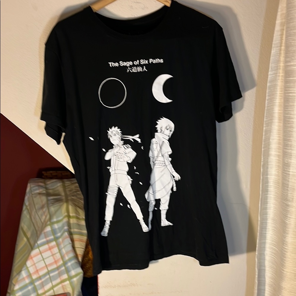 "A Sage of Six Paths" Naruto‎ Shippuden Anime Graphic T-Shirt Black